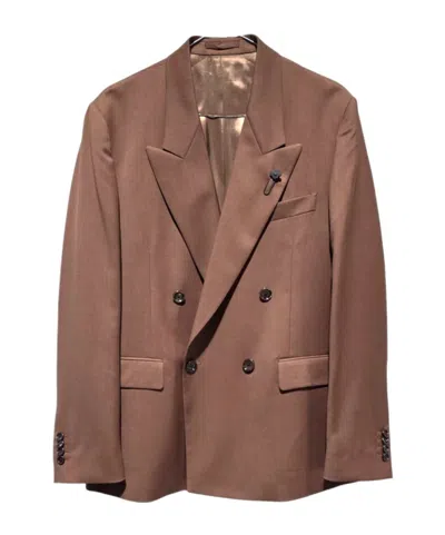 Lardini Long-sleeve Blazer In Brown