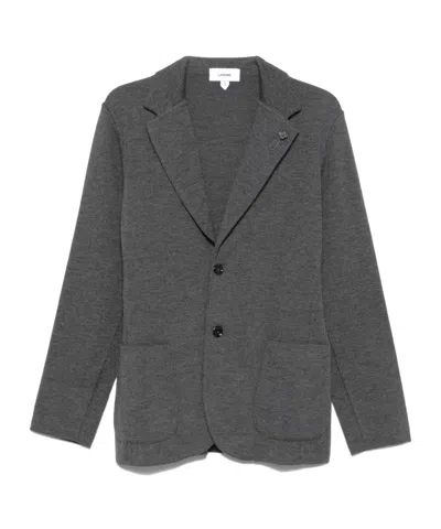 Lardini Long-sleeve Casual Jacket In Gray