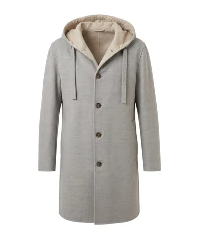 Lardini Long-sleeved Coat In Animal Print