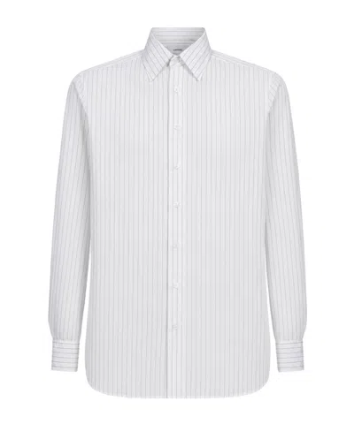 Lardini Vertical-stripe Shirt In White
