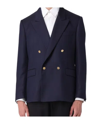 Lardini Long-sleeved Suit Jacket In Animal Print