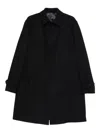 Lardini Loose Fitting Virgin Wool Coat In Black