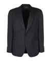 Lardini Velvet Blazer Jacket With Tailored Fit And Classic Notch Lapels In Black