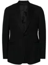 Lardini Lurex-detail Single-breasted Blazer In Black