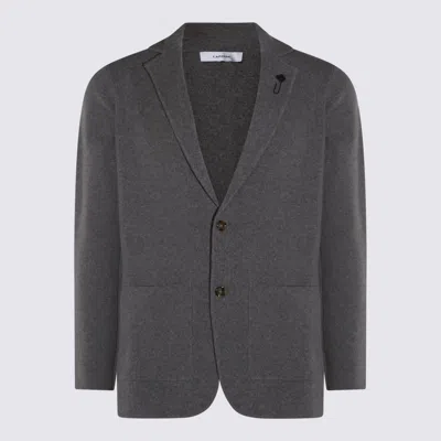 LARDINI LARDINI DARK GREY WOOL KNITWEAR
