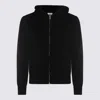 Lardini Crewneck Hooded Sweater Side Pockets In Black