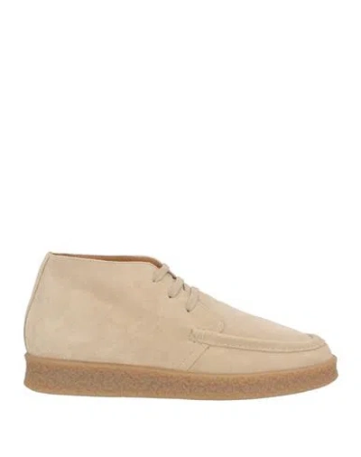 Lardini Man Ankle Boots Beige Size 8 Leather