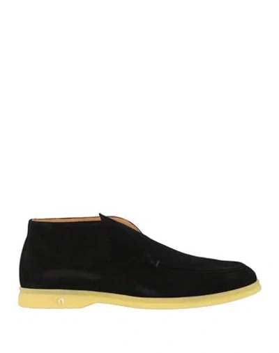 Lardini Man Ankle Boots Black Size 9 Leather