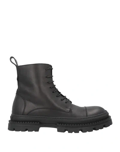 Lardini Man Ankle Boots Black Size 9 Leather