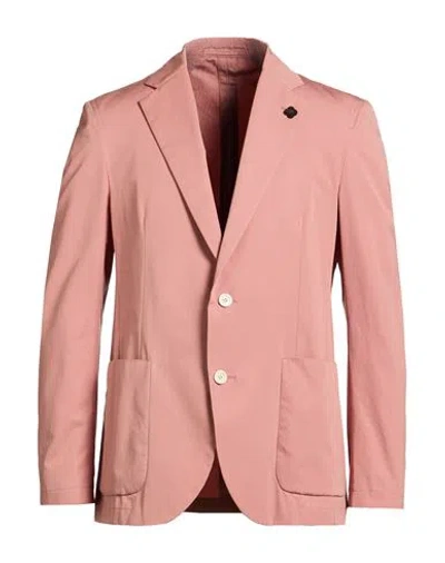 Lardini Man Blazer Antique Rose Size Xl Cotton In Pink