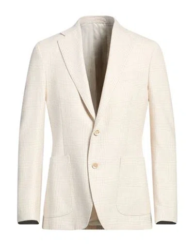 Lardini Man Blazer Beige Size 40 Wool