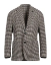 Lardini Houndstooth-pattern Wool Blazer In Beige