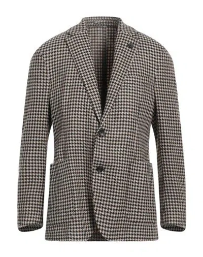 LARDINI LARDINI MAN BLAZER BEIGE SIZE 42 WOOL, COTTON, POLYAMIDE