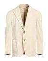 Lardini Man Blazer Beige Size 44 Cotton, Elastane In Neutral