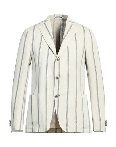 Lardini Man Blazer Beige Size 44 Linen