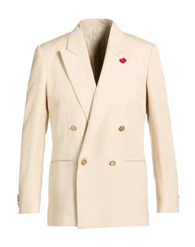 Lardini Man Blazer Beige Size 44 Viscose, Elastane In Gray