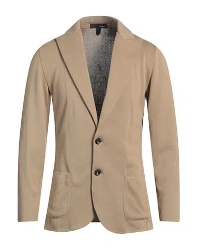 Lardini Man Blazer Beige Size Xl Cotton In Brown
