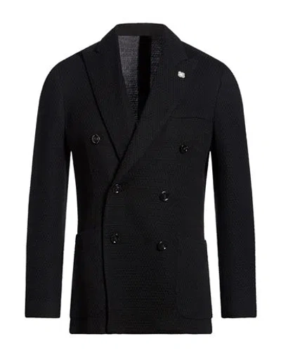 Lardini Man Blazer Black Size 34 Virgin Wool