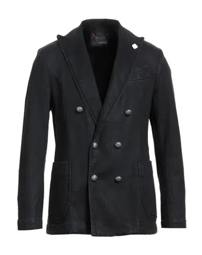 Lardini Man Blazer Black Size 38 Cotton, Elastane