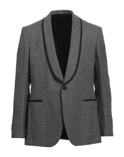 Lardini Man Blazer Black Size 38 Wool, Linen
