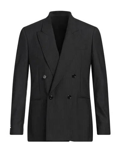 Lardini Man Blazer Black Size 40 Wool, Cotton