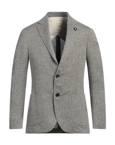 Lardini Man Blazer Black Size 40 Wool, Linen, Silk