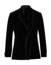 Lardini Man Blazer Black Size 42 Polyester, Elastane In Black