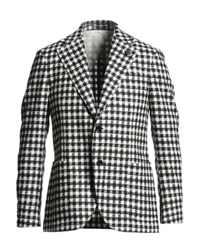 Lardini Man Blazer Black Size 42 Wool, Cashmere