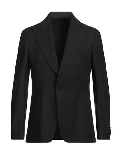 Lardini Man Blazer Black Size 42 Wool, Mohair Wool
