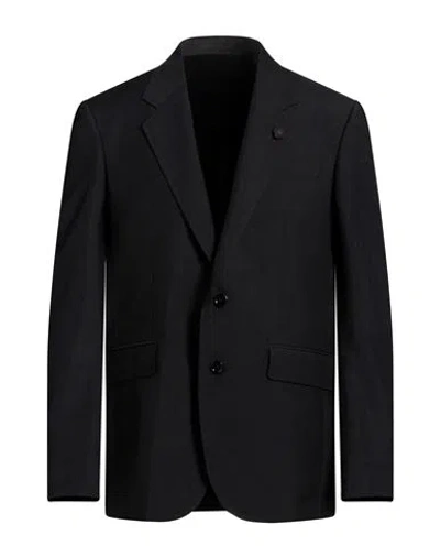 Lardini Man Blazer Black Size 42 Wool, Mohair Wool