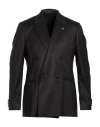 Lardini Man Blazer Black Size 42 Wool, Polyester, Polyamide In Black