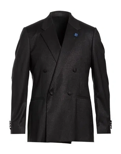 Lardini Man Blazer Black Size 42 Wool, Polyester, Polyamide