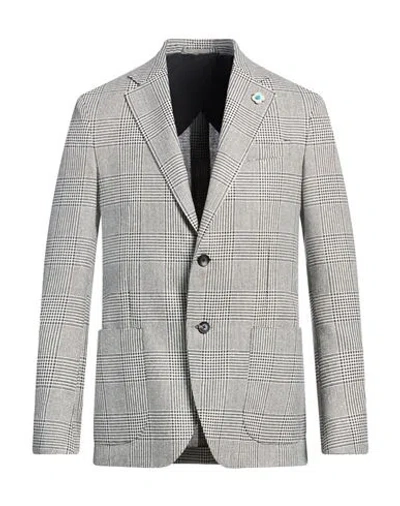 LARDINI LARDINI MAN BLAZER BLACK SIZE 42 WOOL, SILK