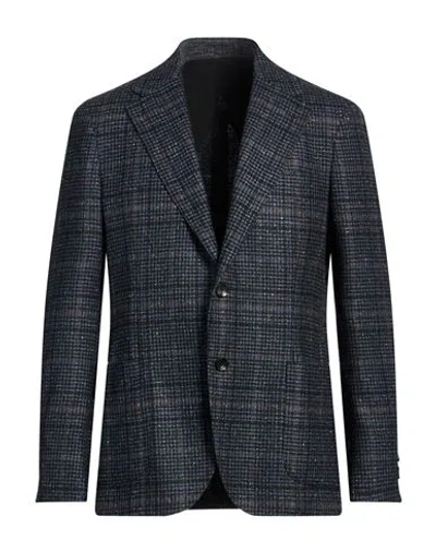 Lardini Man Blazer Black Size 42 Wool, Silk, Polyamide, Cashmere