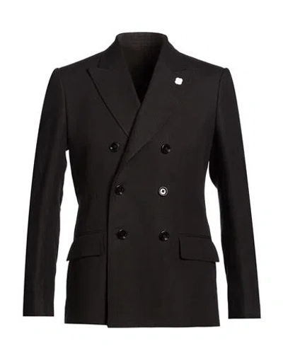 Lardini Man Blazer Black Size 44 Linen