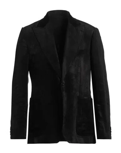 Lardini Man Blazer Black Size 44 Viscose, Cupro