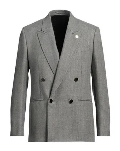 Lardini Man Blazer Black Size 42 Wool