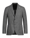 Lardini Man Blazer Black Size 44 Wool, Linen