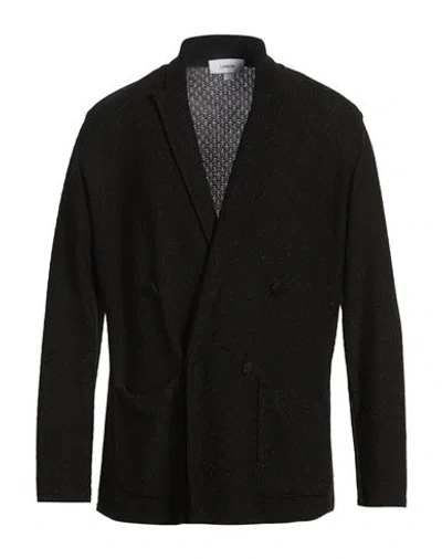 Lardini Man Blazer Black Size M Viscose, Nylon, Metallic Fiber