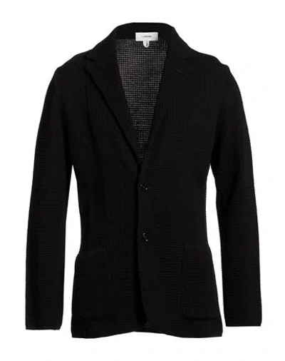 Lardini Man Blazer Black Size Xl Virgin Wool