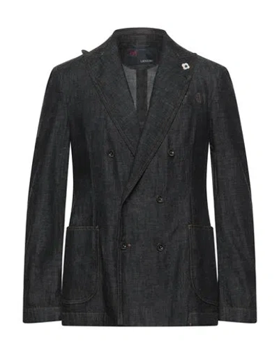 Lardini Man Blazer Blue Size 38 Cotton