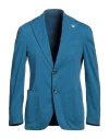 Lardini Man Blazer Blue Size 38 Cotton, Elastane