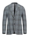 Lardini Man Blazer Blue Size 38 Linen, Silk, Wool