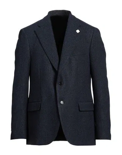 Lardini Man Blazer Blue Size 42 Wool