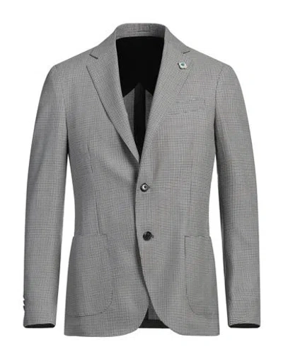 Lardini Man Blazer Blue Size 42 Wool, Silk
