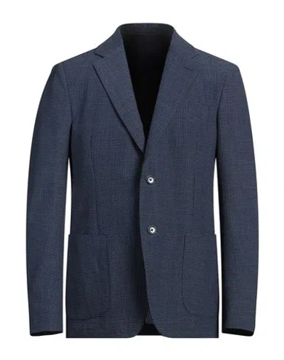 Lardini Man Blazer Blue Size 44 Wool, Polyester, Elastane