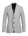 Lardini Man Blazer Black Size 42 Wool, Silk In Blue