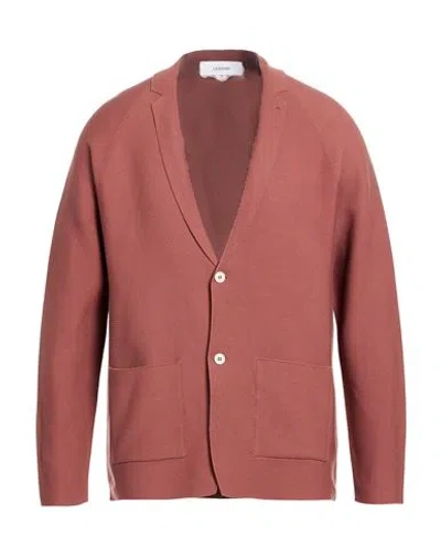 Lardini Man Blazer Brick Size M Cotton In Brown