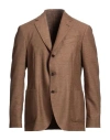Lardini Man Blazer Brown Size 42 Wool, Polyester, Nylon In Brown