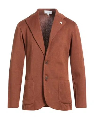 Lardini Man Blazer Brown Size Xxl Cotton